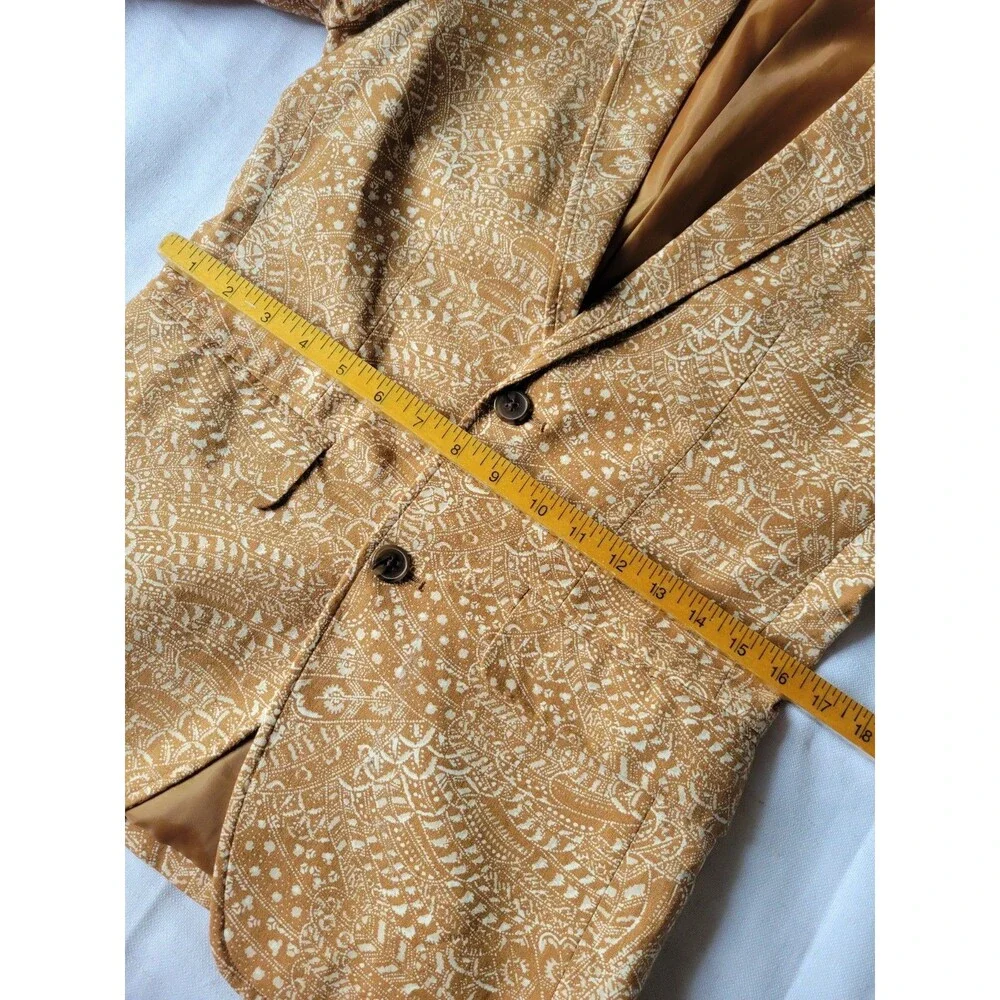INC International Concepts Suit Set Women’s Paisley Linen Blend Size XS